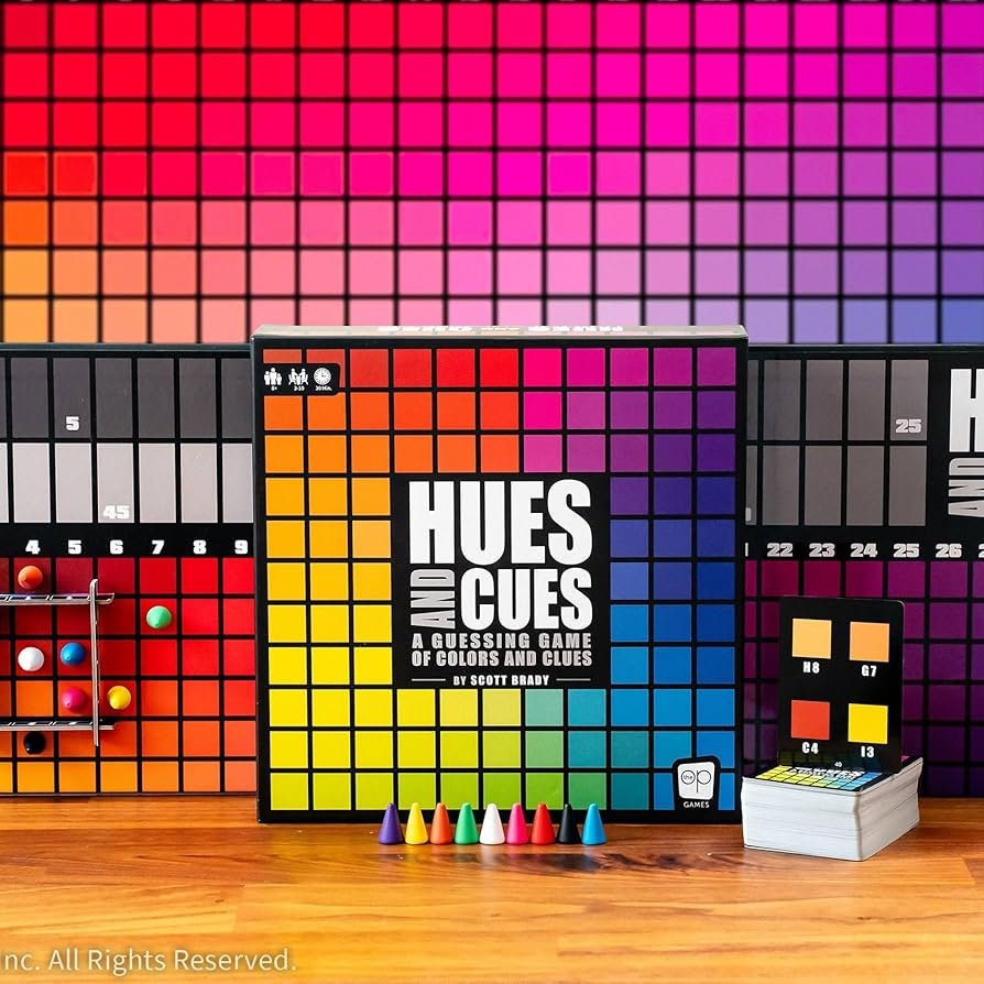 Hues and Cues Board Game Original Edition Color Guessing Party Game
